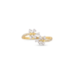 Radiant Bloom Diamond Coil Ring