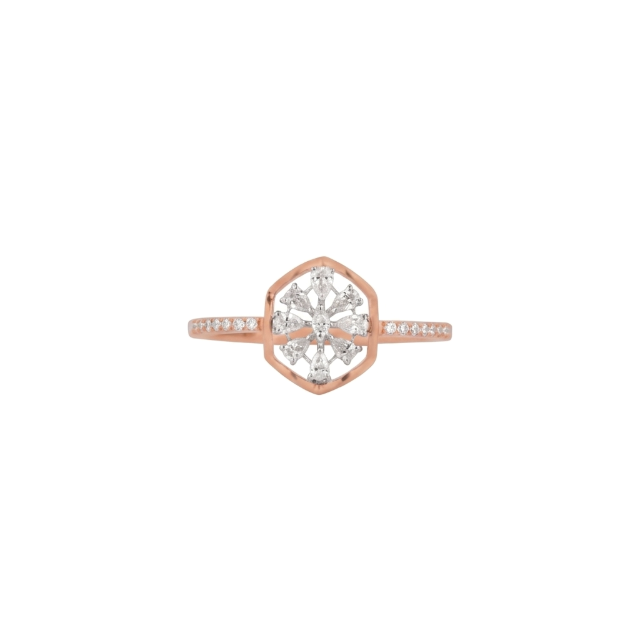 IMG_1424 Geometric Snowflake Diamond Ring - Image 1