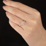 Geometric Snowflake Diamond Ring - Image 4