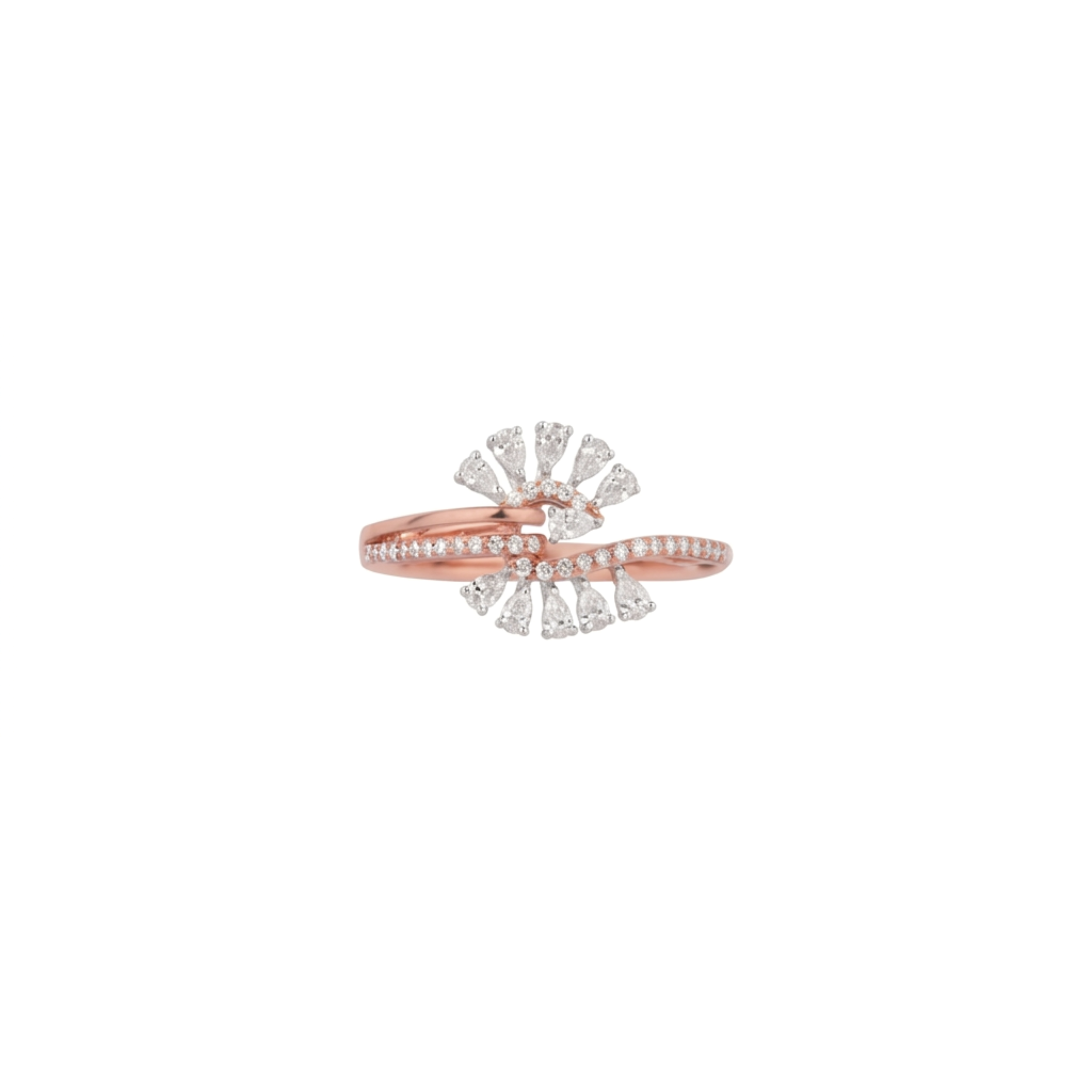 IMG_1434 Seraphic Spin Rose Gold Bypass Ring - Image 1