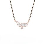 Artistic Floral Diamond Mangalsutra with Geometric Touch