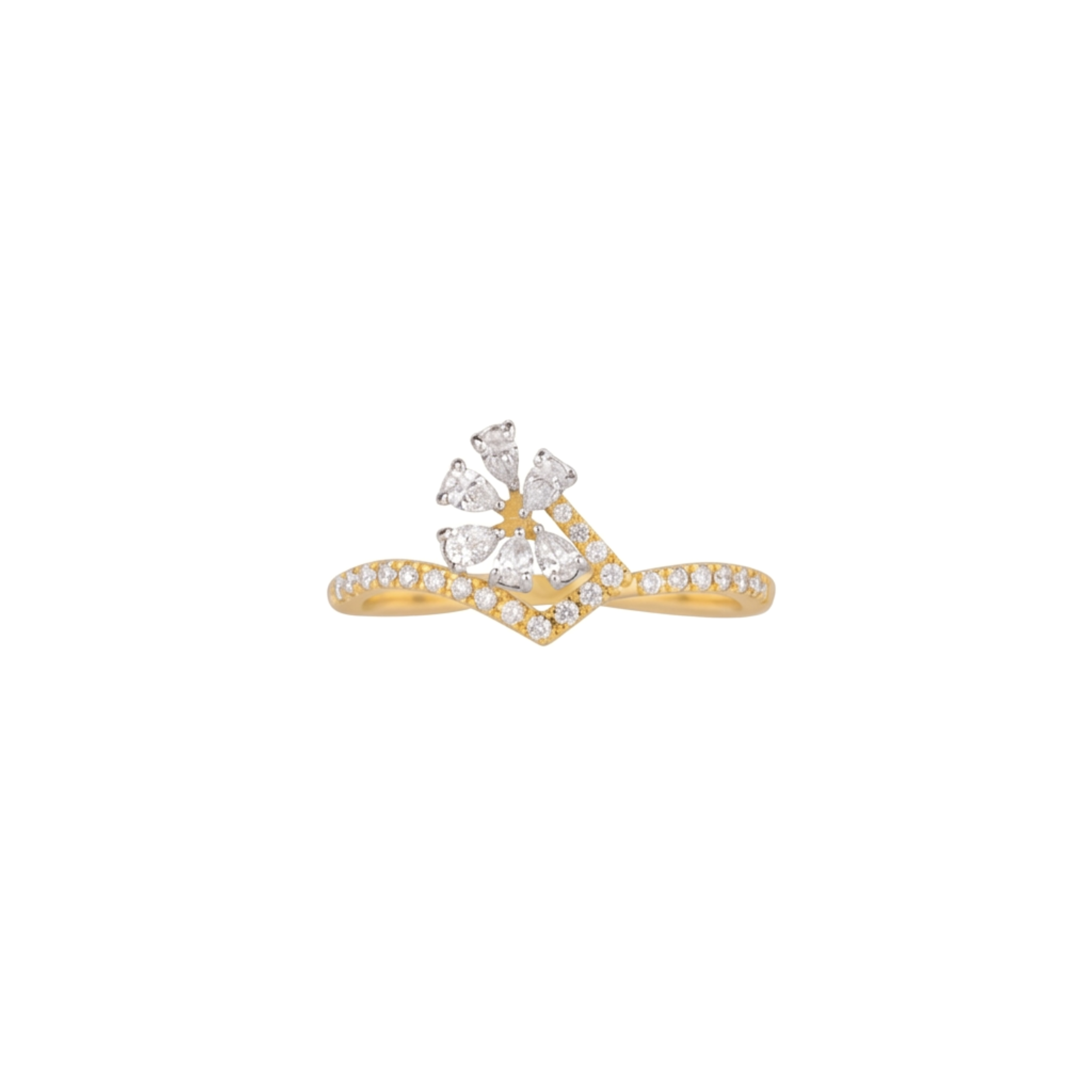 IMG_1484.PNG Celestial V Contour Diamond Ring - Image 1
