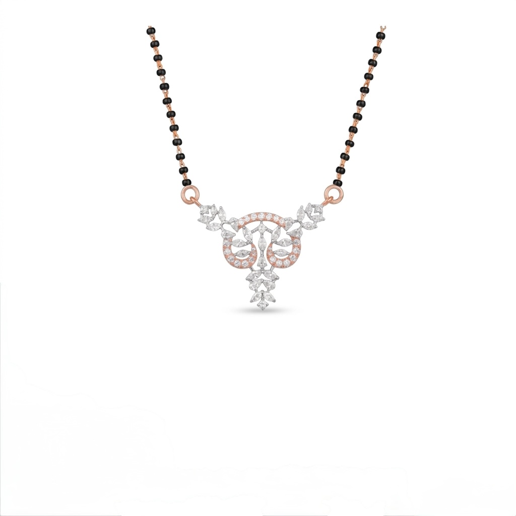 IMG_1484 Red Stone Designer Diamond Mangalsutra - Image 1
