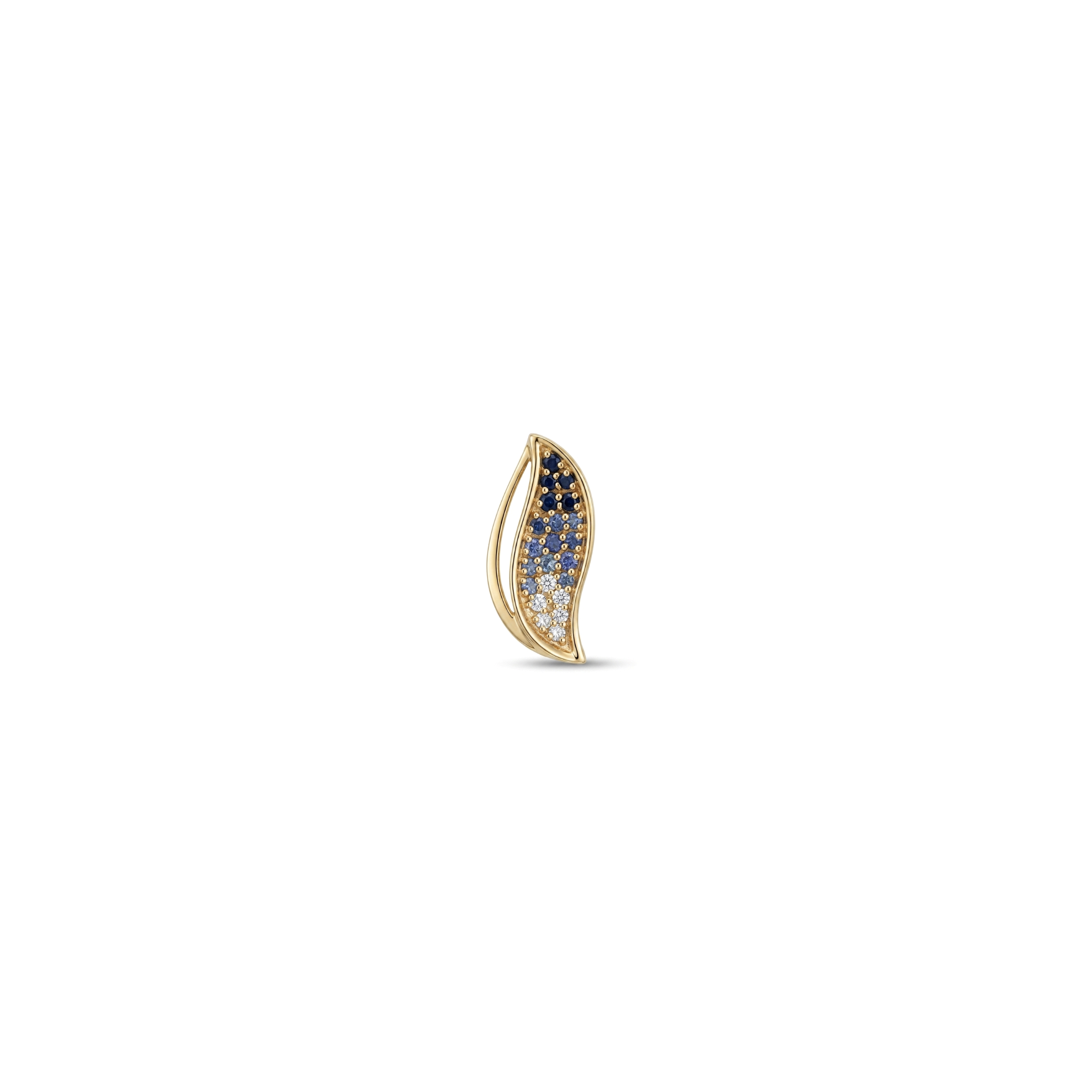 IMG_1532 Gradient Blue Diamond Leaf Pendant - Image 1