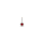 Crimson Halo Solitaire Pendant