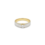 The Aurelius Dual-Tone Solitaire Band