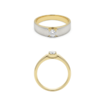 The Aurelius Dual-Tone Solitaire Band - Image 3