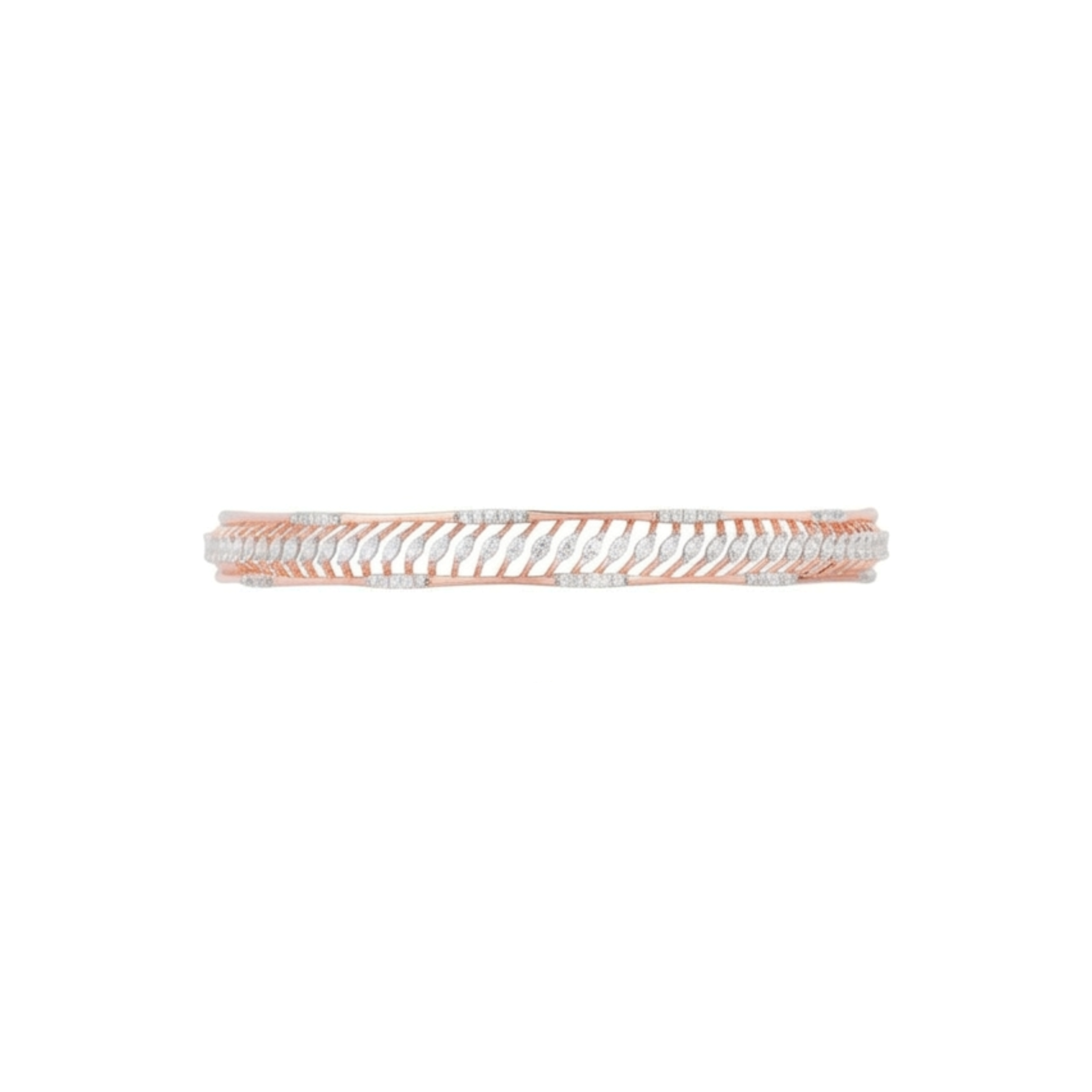 IMG_2422 Dual Line Diamond Gold Bangle (Sleek & Modern) - Image 1