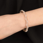 Dual Line Diamond Gold Bangle (Sleek & Modern) - Image 4