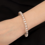 Elegant Diamond Studded Gold Bangle for Women - Image 4