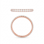 Modern Grid Pattern Diamond Accent Bangle - Image 3