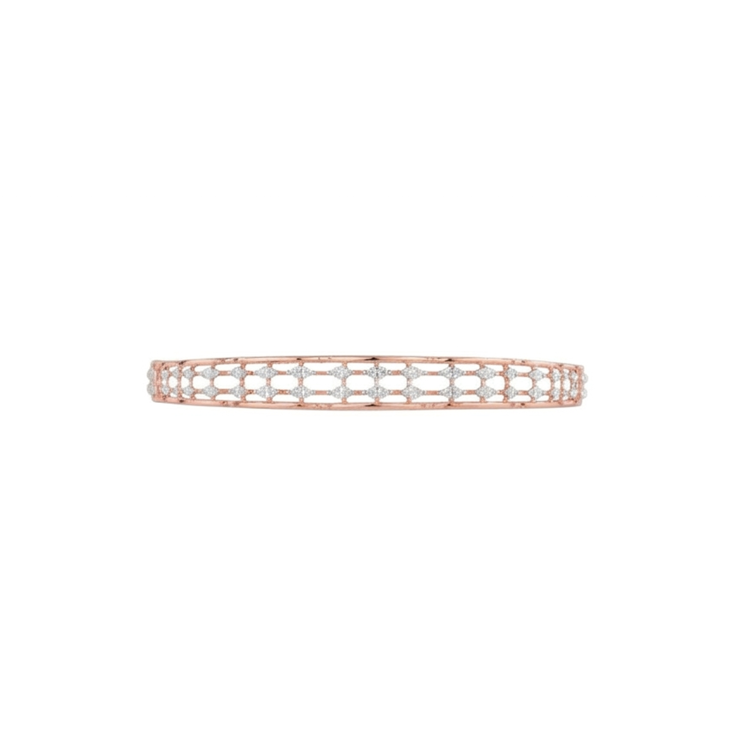 IMG_2469 Classic Lattice Pattern Diamond Bangle - Image 1