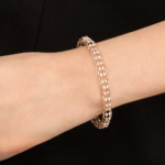 Classic Lattice Pattern Diamond Bangle - Image 4