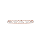Twisted Ribbon Diamond Studded Openwork Bangle