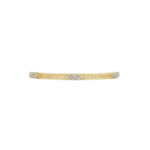 Textured Gold Bangle with Diamond Accent Clusters