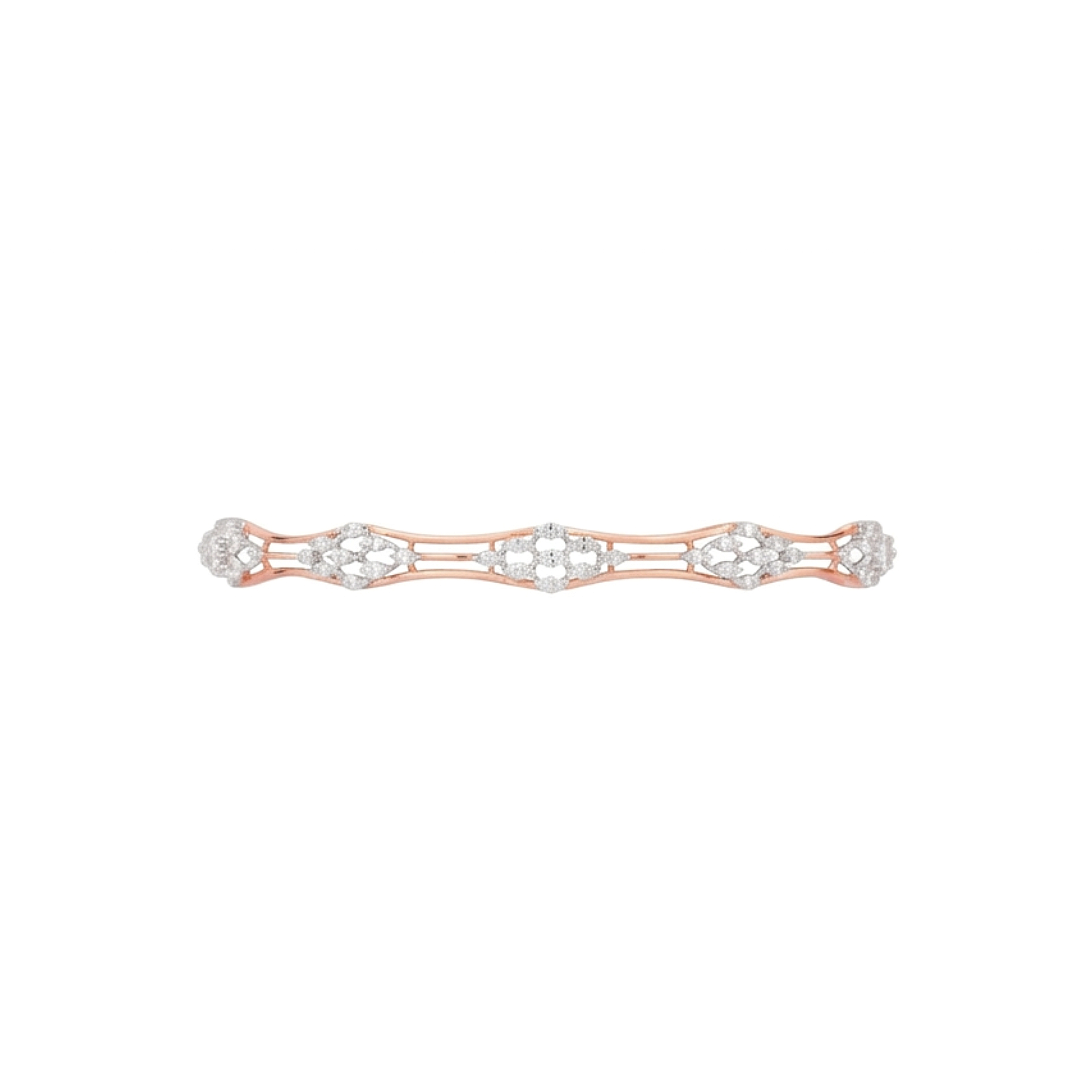 IMG_2495 Elegant Wave Diamond Bangle - Image 1