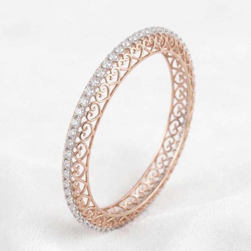 IMG_2505 Celestial Filigree Diamond Bangles - Image 1