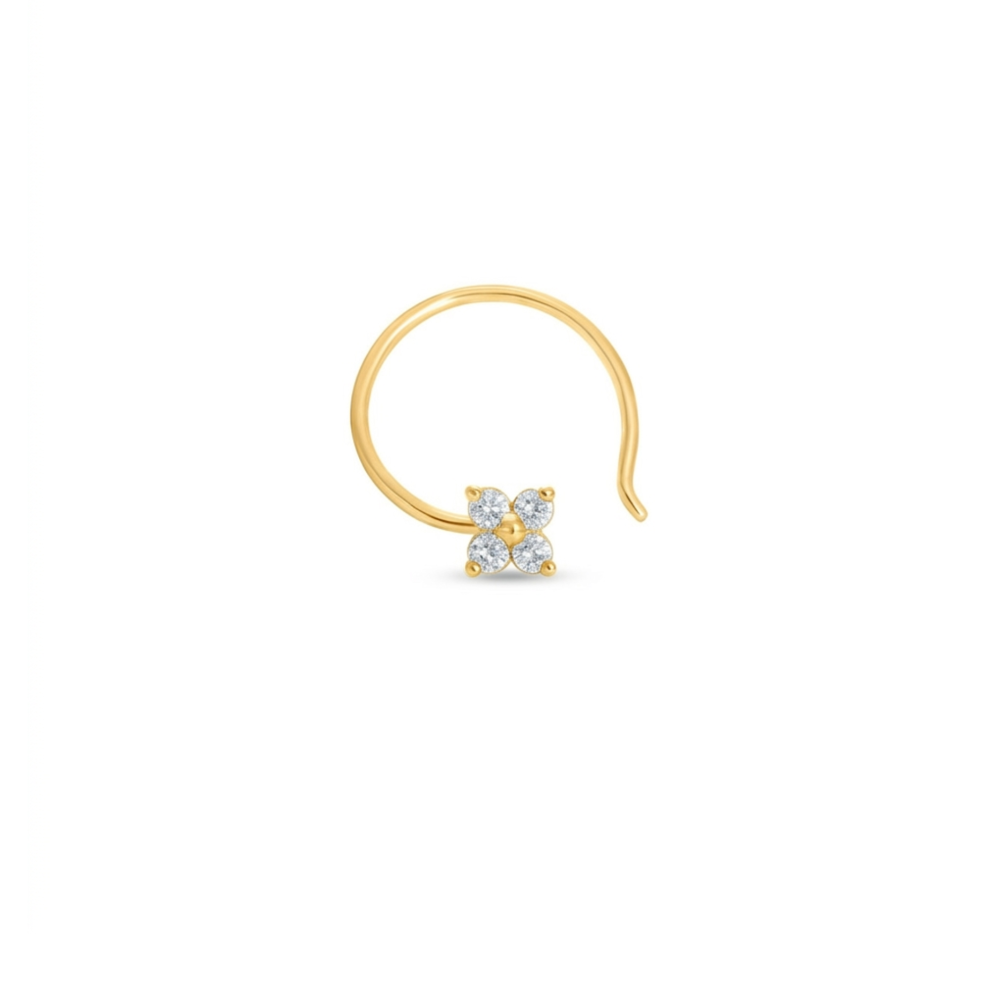 IMG_2527 0.03 ct Fancy Flower Wired Diamond Nosepin - Image 1