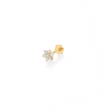 0.06 ct Fancy Flower Screw Diamond Nosepin