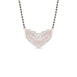 Majestic Peacock Tail Diamond Mangalsutra Pendant - Image 2