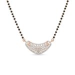 Intricate Leafy Lattice Diamond Mangalsutra Pendant