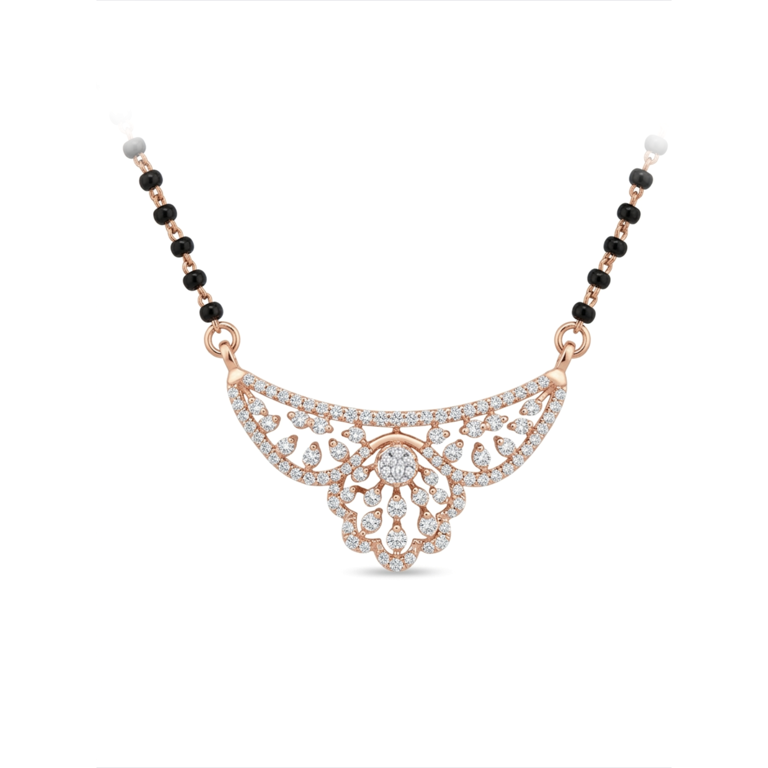 IMG_2687 Majestic Usha Lattice Diamond Mangalsutra - Image 1