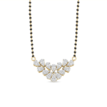 Cascading Pear-Shape Cluster Diamond Mangalsutra Pendant