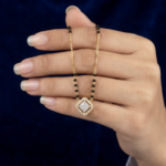 Geometric Diamond Mangalsutra Pendant