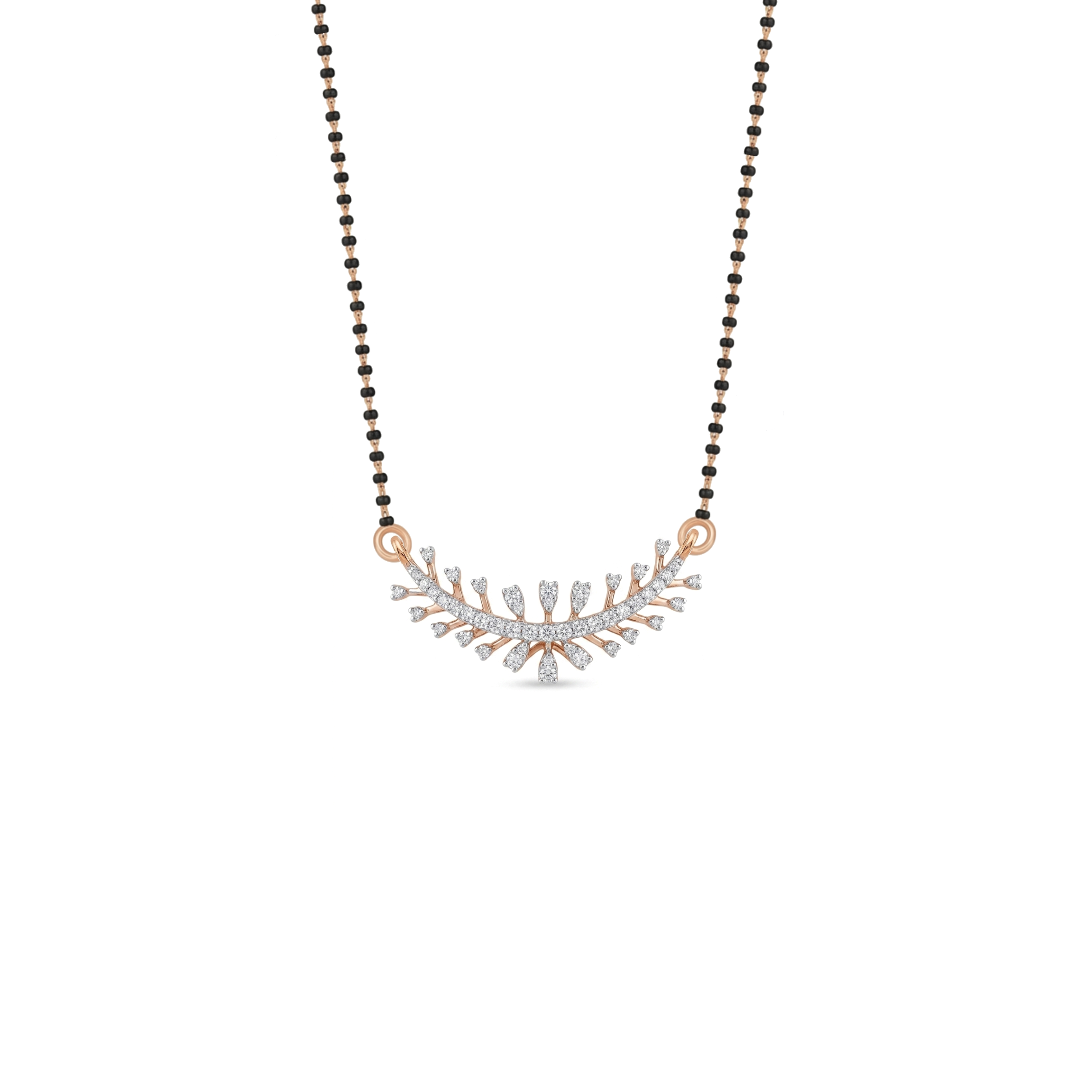 IMG_2697 Celestial Branch Diamond Mangalsutra Pendant - Image 1