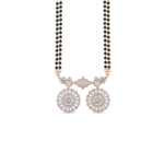 Sovereign Sunburst Double-Drop Diamond Mangalsutra Vati Round