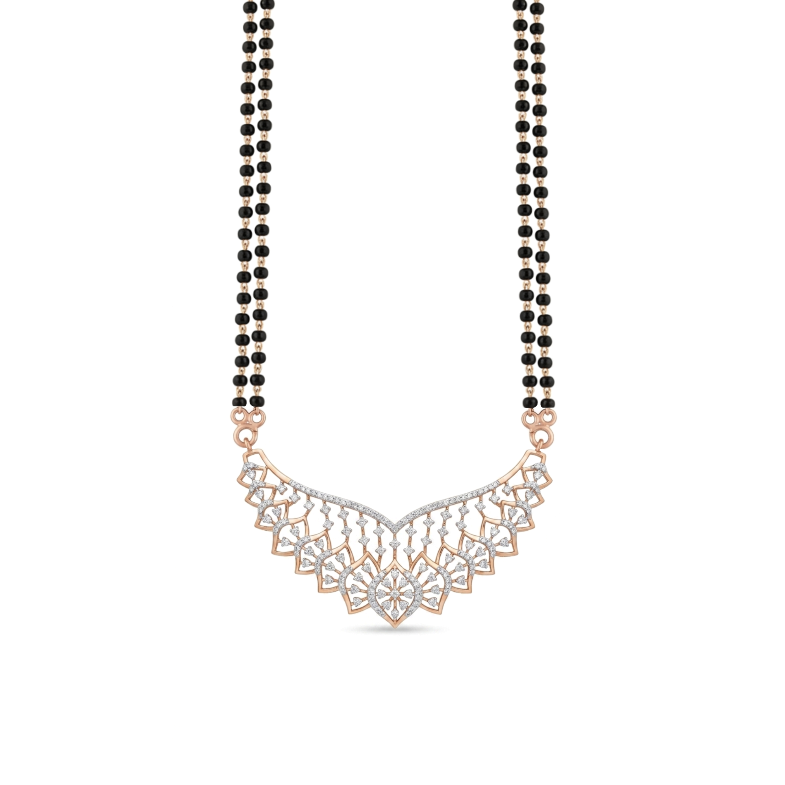 IMG_2700 Imperial V-Shape Chevron Diamond Mangalsutra Pendant - Image 1