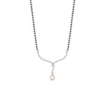 Twisted Drop Diamond Mangalsutra Pendant
