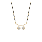 Classic Twin-Floret Dropped Diamond Mangalsutra