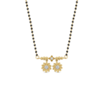 Dual Flower Gold Mangalsutra Pendant