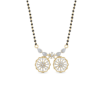 Dual Floral Diamond Mangalsutra Vati Pendant