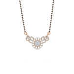 Regal Sunburst Arc Diamond Mangalsutra Pendant