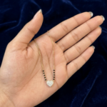 Romantic Pavé Heart Diamond Mangalsutra Pendant
