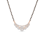 Art Deco Scalloped Arch Diamond Mangalsutra Pendant