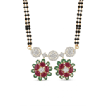 Navratna Inspired Diamond Mangalsutra Vati Pendant