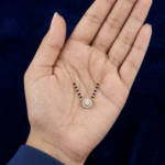 Minimalist Illusion set Halo Diamond Mangalsutra Pendant