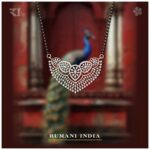 Majestic Peacock Tail Diamond Mangalsutra Pendant