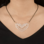 Majestic Peacock Tail Diamond Mangalsutra Pendant - Image 3