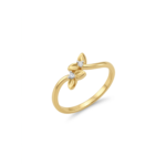 Leafy Fly Diamond Ring for Daily Wear