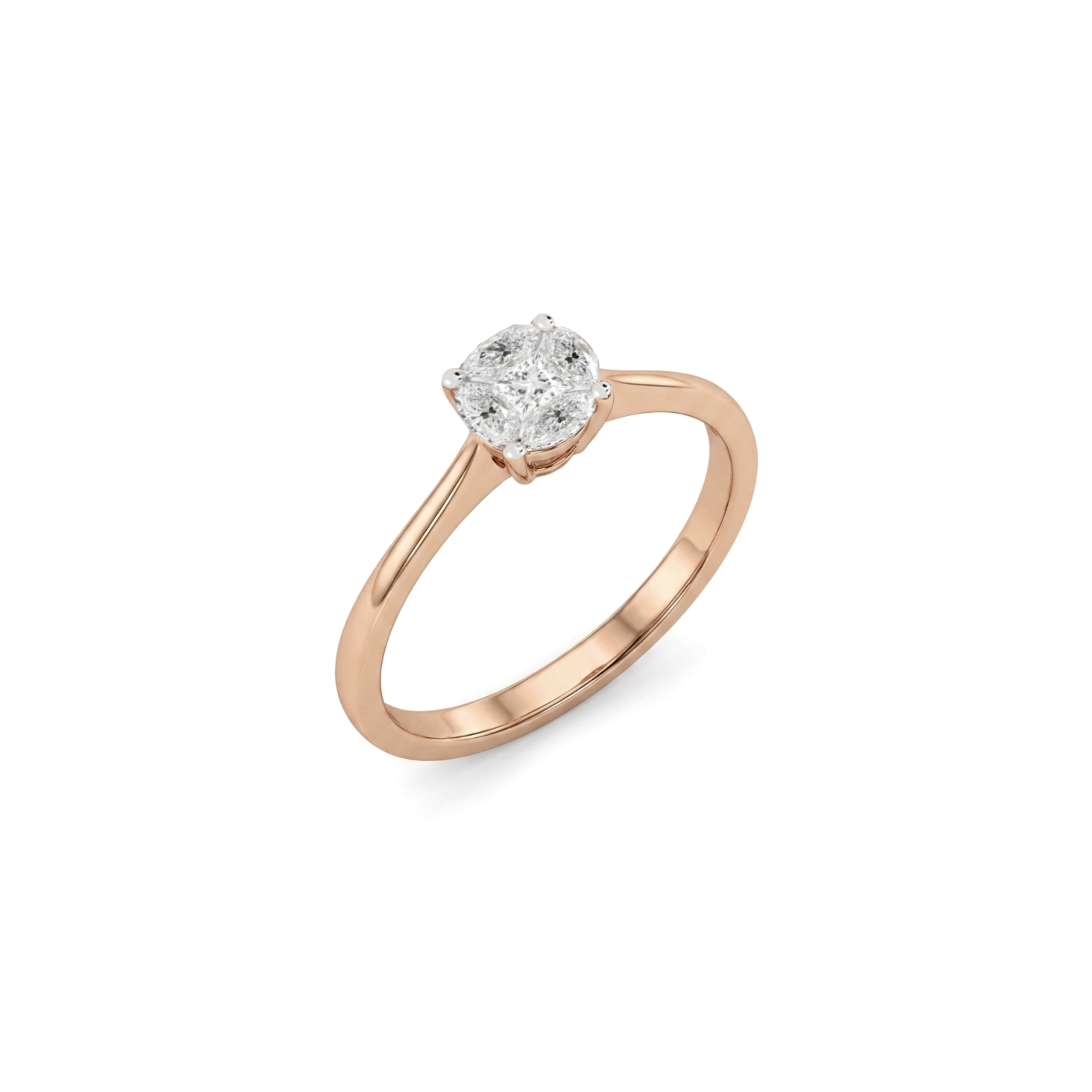 IMG_2892 Illusion Set Solitaire look Promise & Engagement Ring - Image 1