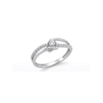 Interlocking Bypass Diamond Promise Ring