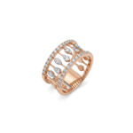 Pear-Drop Look Openwork Cocktail Band Ring