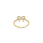 Golden Bow Diamond Promise Ring