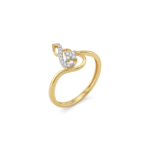 Abstract Floral Diamond Promise Ring