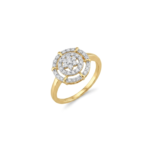 Round of Brilliance Halo Cocktail Ring