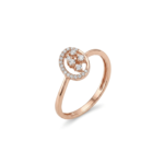 Double Oval Halo Diamond Ring for Everyday